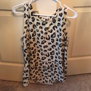 Size Large Buddy Love cheetah print peplum tank